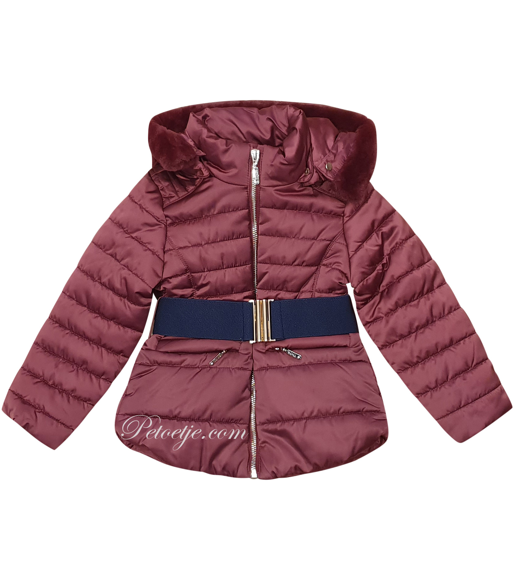 burgundy girls coat