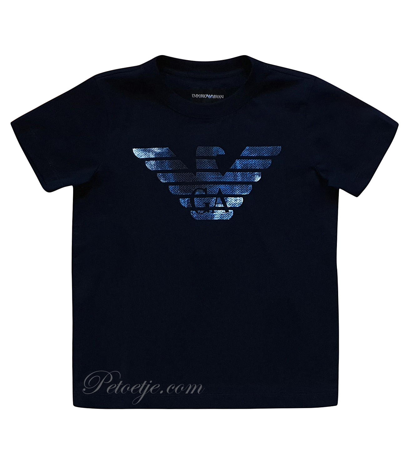 Boys Navy Blue Eagle Logo T-Shirt - Petoetje