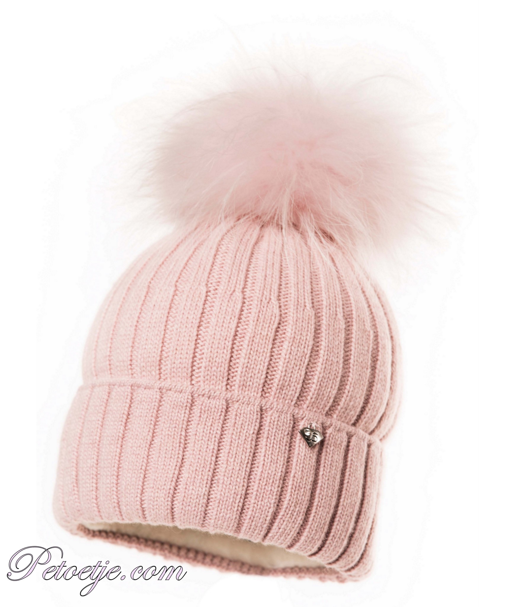 Ydeevne sympati dump Pink Wool Knit Hat - Pom - Petoetje
