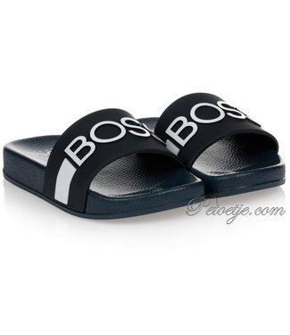 Boys Blue Logo Sliders - Flip Flops 