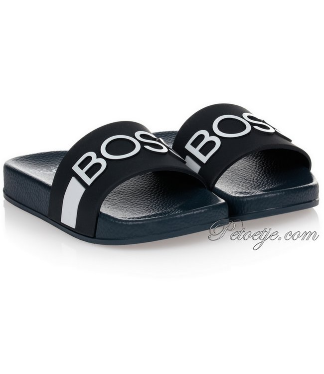 hugo boss sliders blue