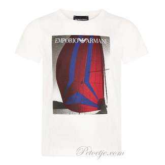 EMPORIO ARMANI Jongens Witte Logo T-Shirt