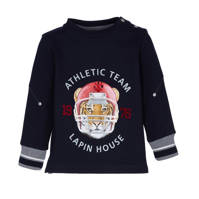 LAPIN HOUSE Boys Navy Blue Tiger Sweater