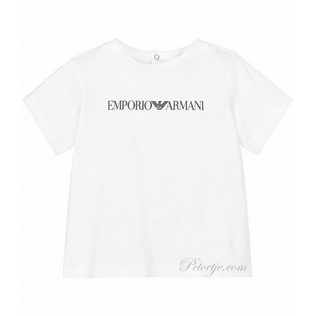 EMPORIO ARMANI Baby Boys White Logo T-Shirt