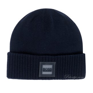 Boys Blue Cotton Logo Hat - Petoetje