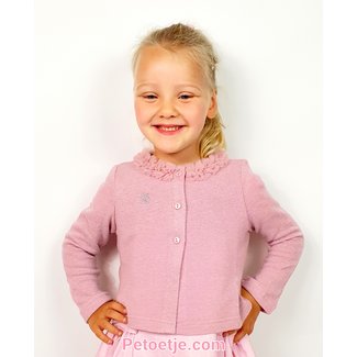 BALLOON CHIC Girls Pink Knitted Cardigan