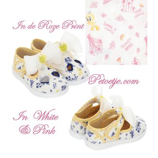 MONNALISA White & Pink Disney Tweety Shoes