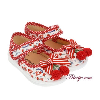 MONNALISA White & Red Disney Cherry Shoes