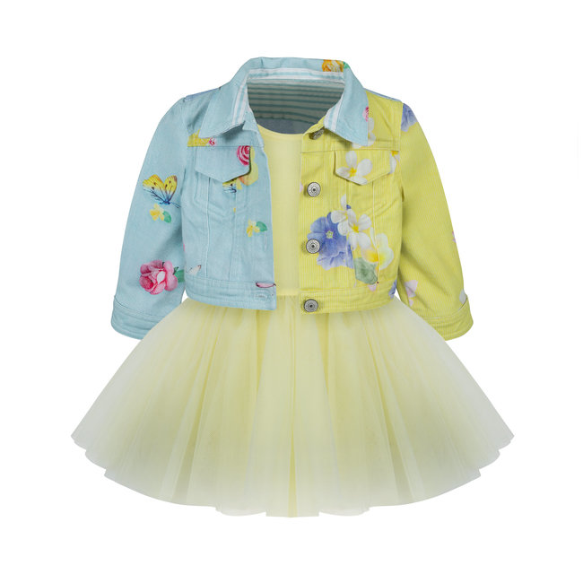 Girls Yellow Tulle Dress \u0026 Floral Denim 
