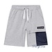 TIMBERLAND Boys Grey Marl Logo Cotton Shorts