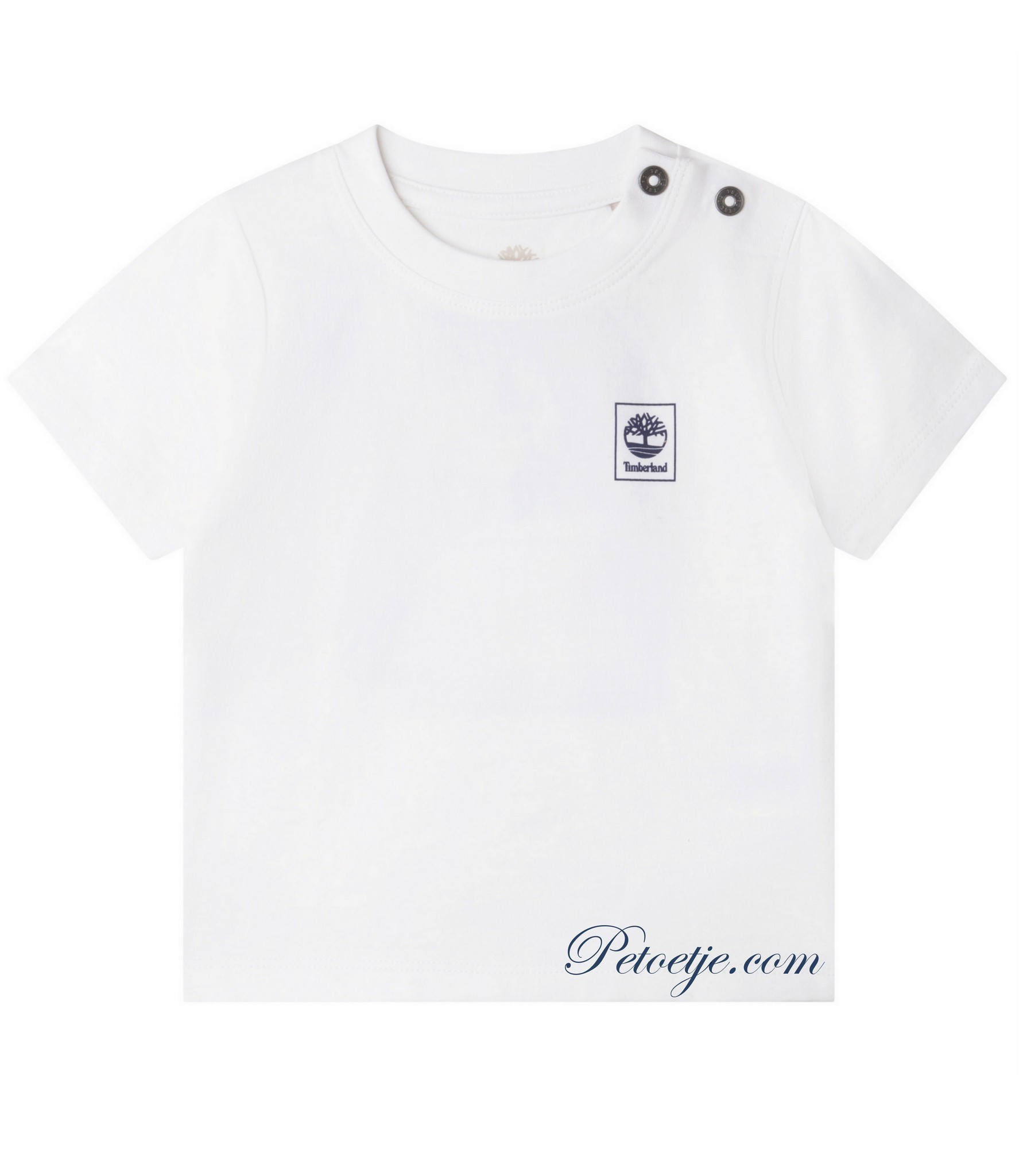 White Cotton Logo T-Shirt Petoetje