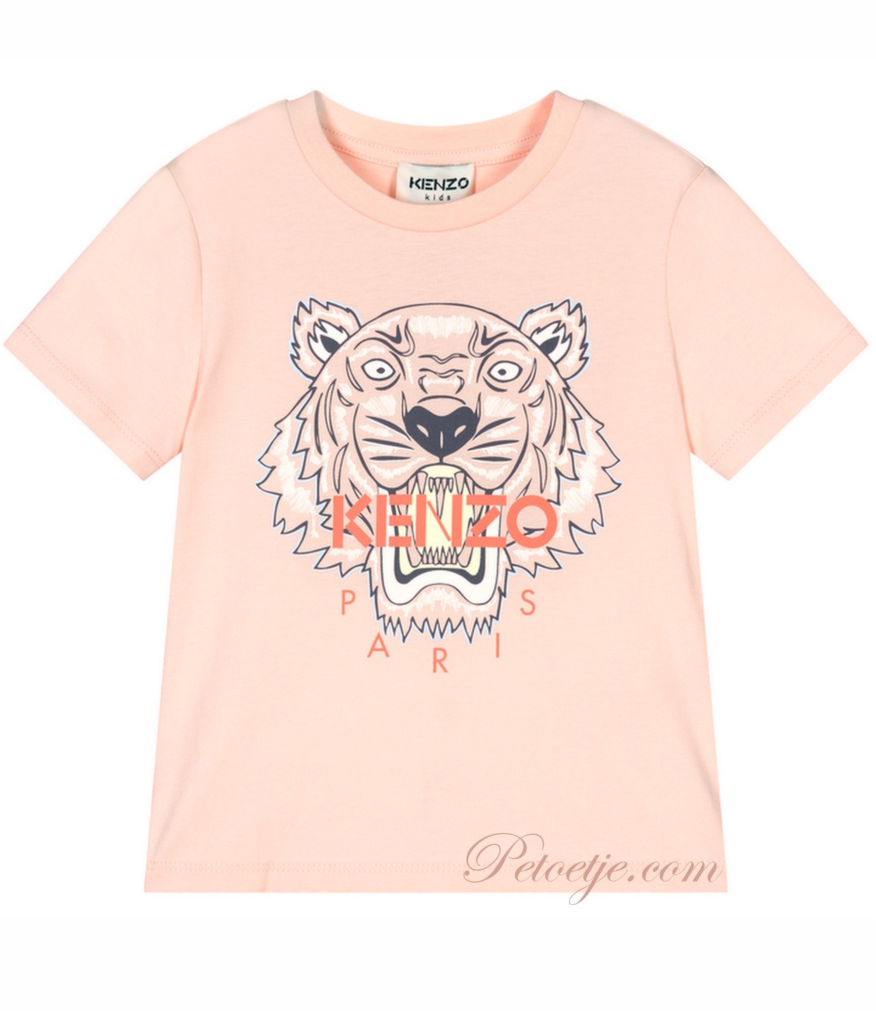 afgunst Eigenlijk schildpad Meisjes Roze Tijger Logo T-shirt - Petoetje