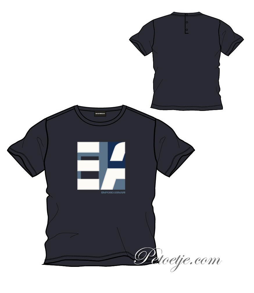 navy blue armani t shirt
