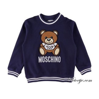MOSCHINO Blauwe Teddy Beer Logo Sweater