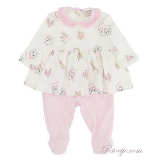 MONNALISA Ivory & Pink 2-piece Disney Babysuit
