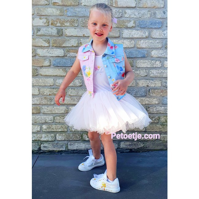 Girls Yellow Tulle Dress \u0026 Floral Denim 