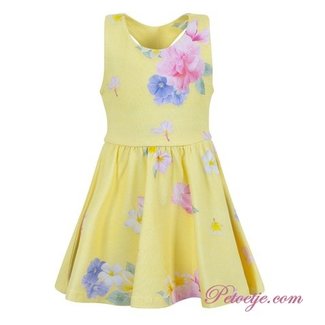 LAPIN HOUSE Girls Yellow Floral Jersey Dress