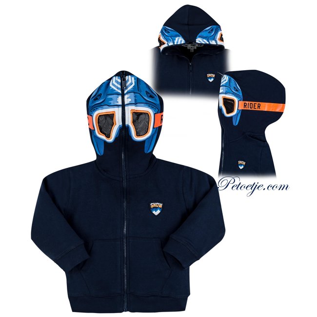 Jongens Blauwe Snowboard Trui - Petoetje
