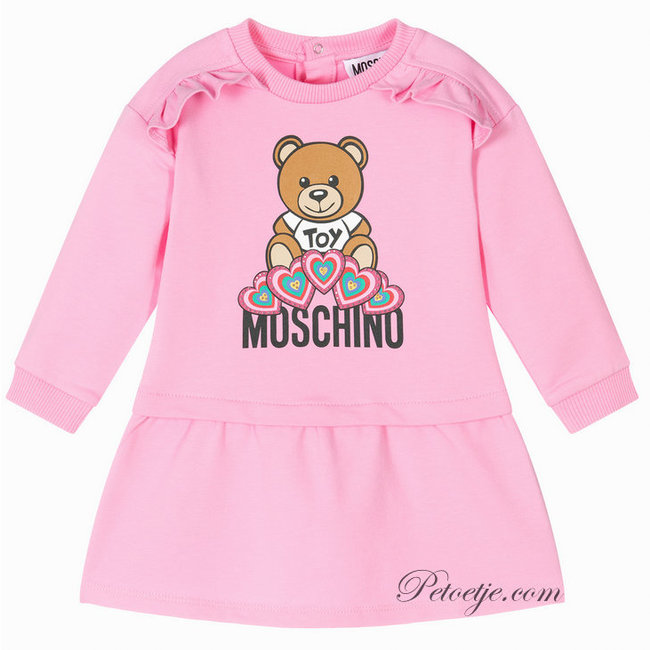 MOSCHINO Baby Pink Teddy Hearts Dress