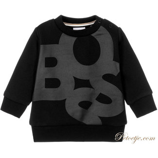 HUGO BOSS Kidswear  Baby Boys Zwarte Logo Sweater Trui
