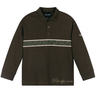 EMPORIO ARMANI Boys Green Cotton Polo Shirt