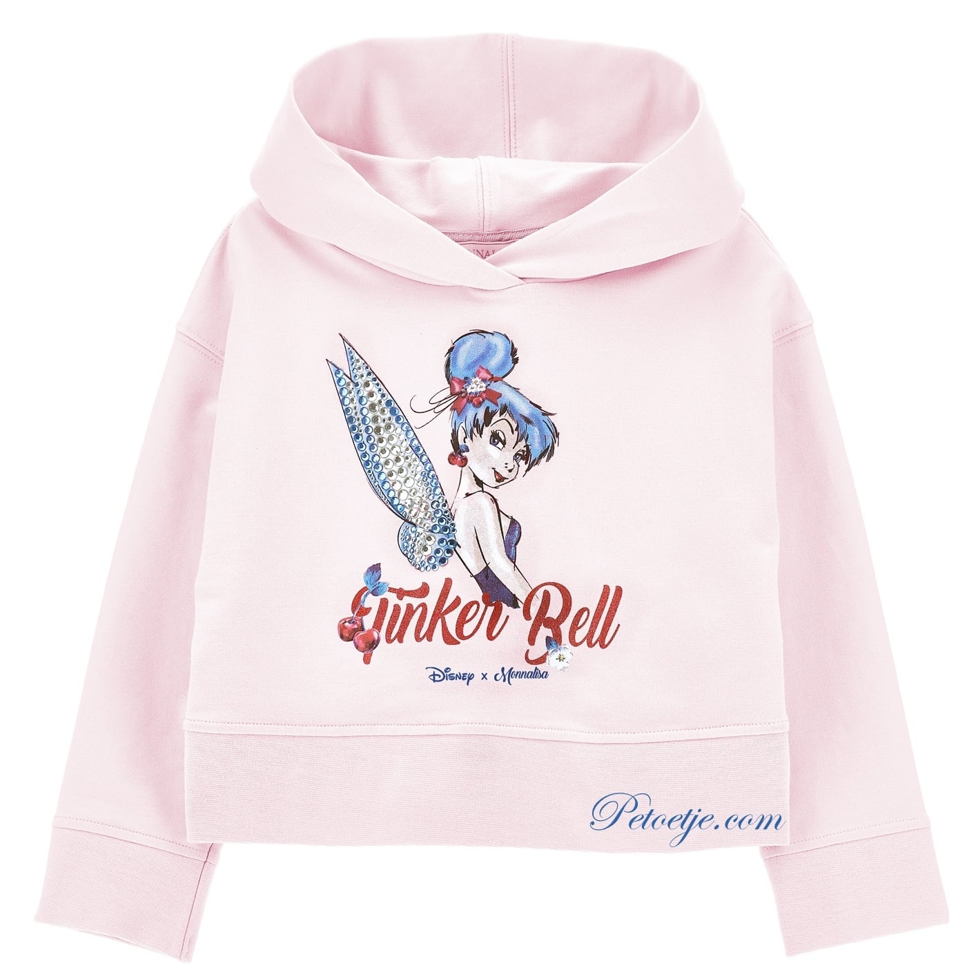 Girls Pink Disney Sweater - Tinkerbell - Petoetje