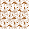 Swedish Linens Hoeslaken FLOWERS Cinnamon brown