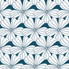 Hoeslaken FLOWERS  Moroccan blue