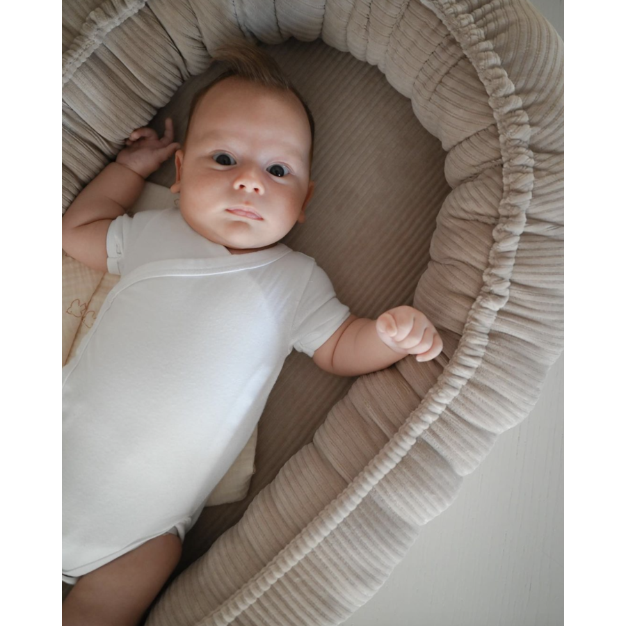 Babynestje Rib Beige-1