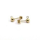 Goldfilled 14 kt Oorstekers 4x13 mm