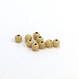 Goldfilled 14kt kralen -  rond 4 mm 'stardust'