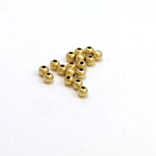 Goldfilled 14 kt 3 mm kraal 'smooth' voordeel verpakking (100 st)