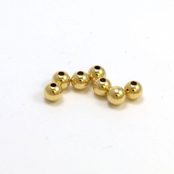 Goldfilled 14 kt 5 mm kraal 'smooth'