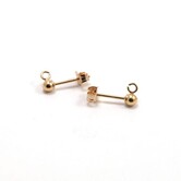 Rose Goldfilled 14 kt Oorstekers 3x12 mm