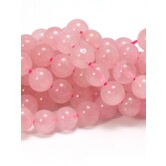 Rozenkwarts kralen 8 mm rond (natuurlijk)