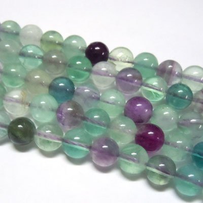 Fluoriet kralen rond 6 mm (streng)