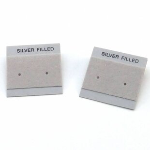 Oorbelkaartjes 'Silver Filled' (grijs)