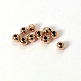 Rose Goldfilled 14kt kralen - rond 4 mm 'smooth'