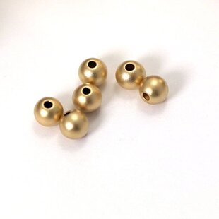 Goldfilled 14kt kralen - rond 6 mm kraal 'smooth' SATIN