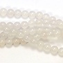 Agaat kralen -witte agaat 6 mm rond (streng)