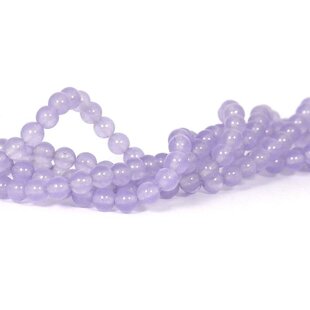 Jade kralen 6 mm rond lilac (streng)