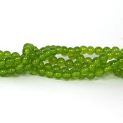 Jade kralen 6 mm rond yellow green (streng)
