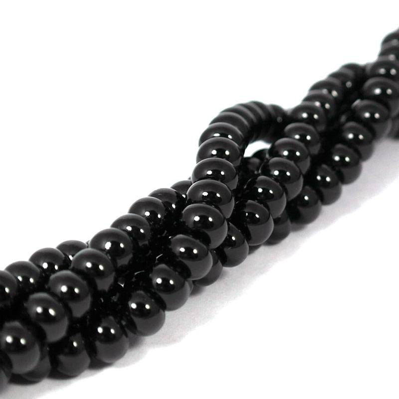 Onyx kralen abacus ca.4x6 mm (streng)