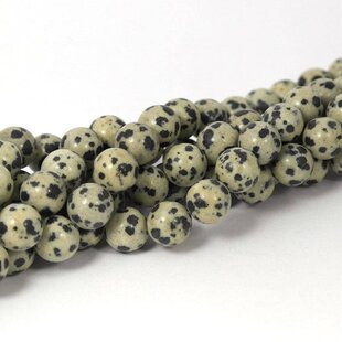 Jaspis -Dalmatiër jaspis kralen 10 mm rond (streng)