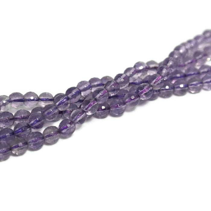 Amethist kralen 6 mm facet rond (streng)