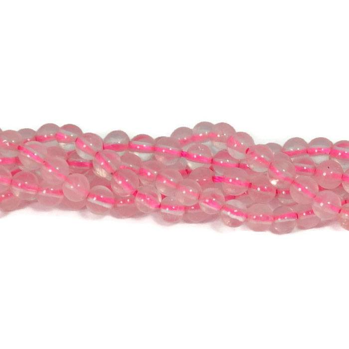 Rozenkwarts kralen 4 mm rond (streng)