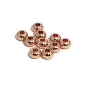 Metalen kralen 6x4 mm rosé goudkleur (10st)