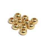 Metalen kralen 6x4 mm goudkleur (10st)