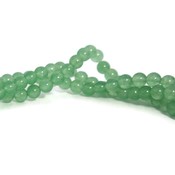 Jade kralen 6 mm rond imitatie groene aventurijn (streng)