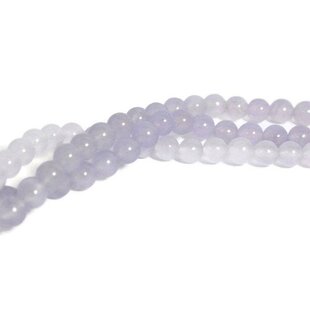 Jade kralen 8 mm rond lilac (streng)